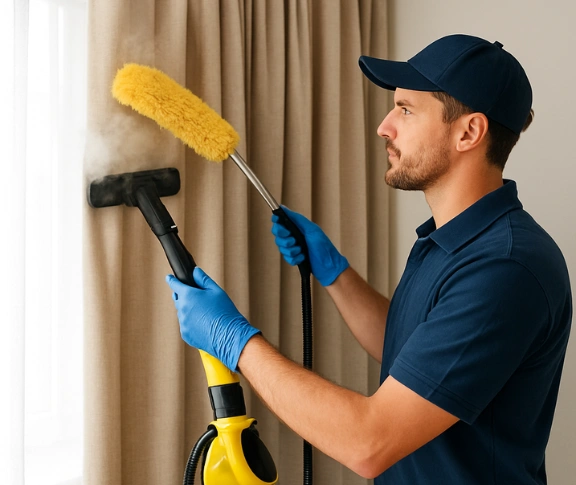 Trusted drapes cleaning technician Matty Curtain Cleaning deebing-heights QLD