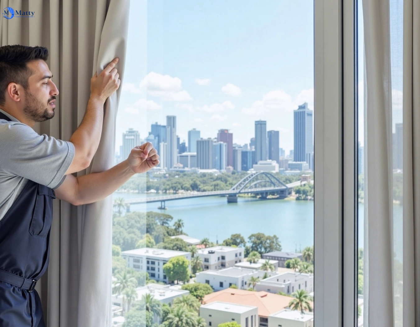 Professional curtain steam cleaning service deebing-heights QLD by Matty Curtain Cleaning